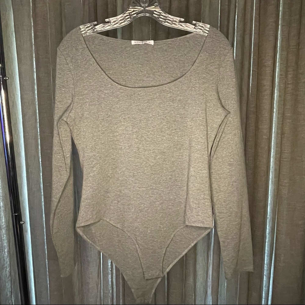 Body Suit- Large Grey Long Sleeves